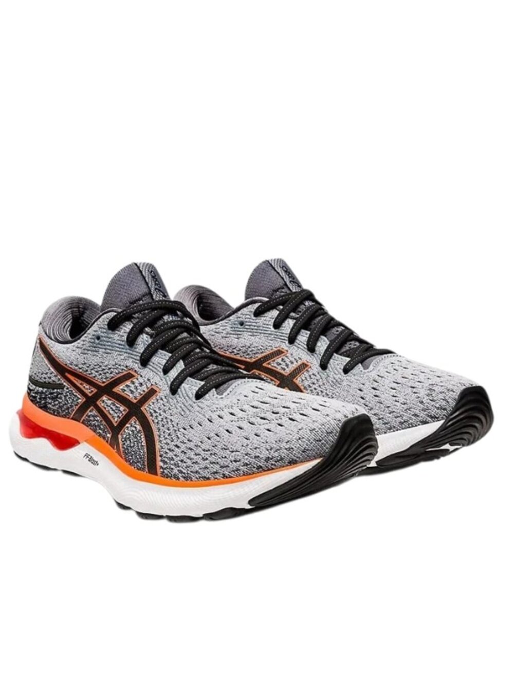 Asics Gel-Nimbus 24 Men's, Sheet Rock/Shocking Orange, US 11 Wide(2E)